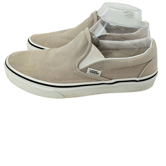 Vans Off The Wall Womens 7.5 Gray Slip-On Canvas Shoes DIY Custom Paint Sneakers - Picture 3 of 8